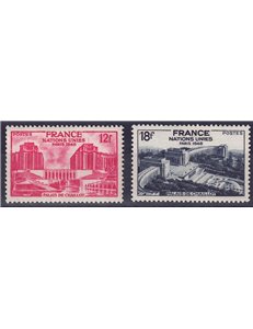 FRANCE 1948 United Nations Assembly 2v MNH**