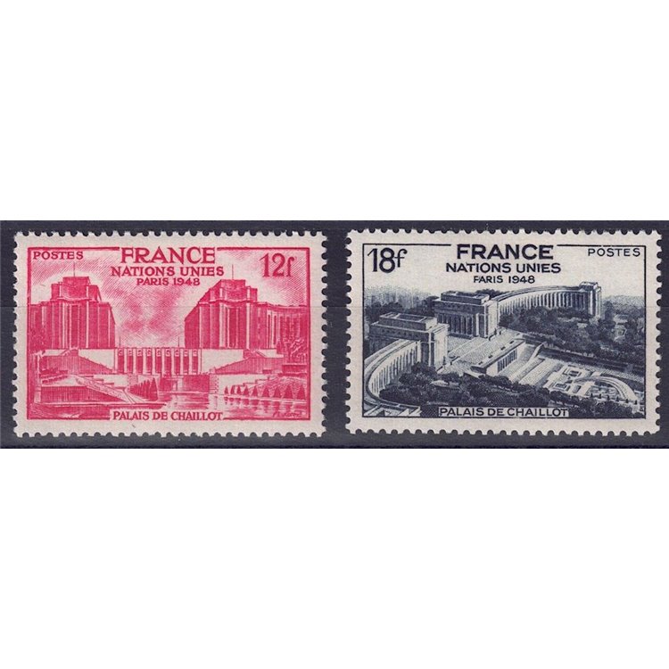 FRANCIA 1948 Assemblea delle Nazioni Unite 2v MNH**