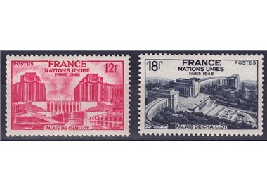 FRANCE 1948 United Nations Assembly 2v MNH**