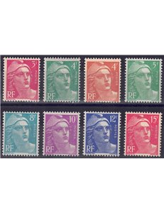 FRANCE 1948-49 Marianne of Gandon 8v MNH**