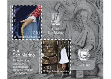 CROATIA 2012 Relations between San Marino and Croatia s/s MNH**