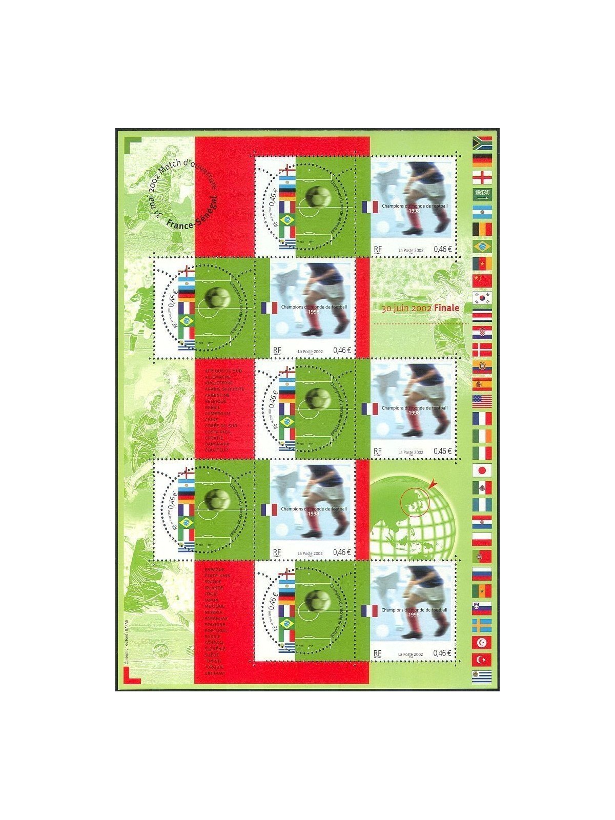 FRANCE 2002 World Cup Football Champions s/s MNH**