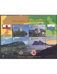 GIBILTERRA 2010 Emissione congiunta San Marino Gibilterra BF MNH**