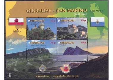 GIBRALTAR 2010 Joint Issue San Marino Gibraltar s/s MNH**