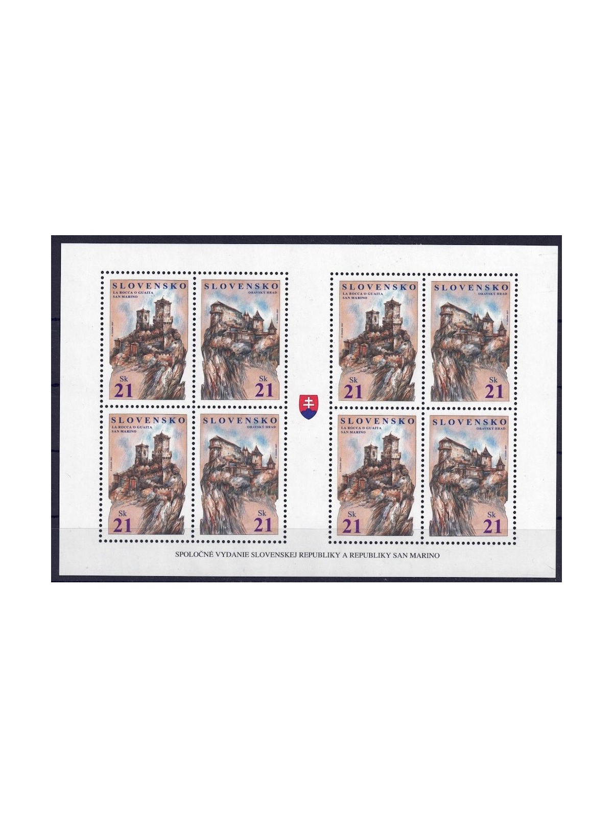 SLOVACCHIA 2007 Rocche di libertà BF MNH**