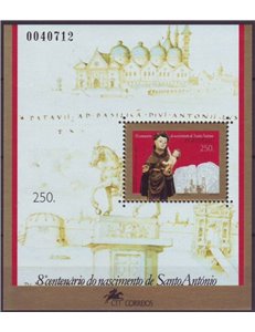 PORTOGALLO 1995 Sant'Antonio di Padova BF MNH**