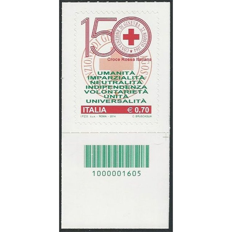 ITALY 2014 Red Cross CB 1605 aid