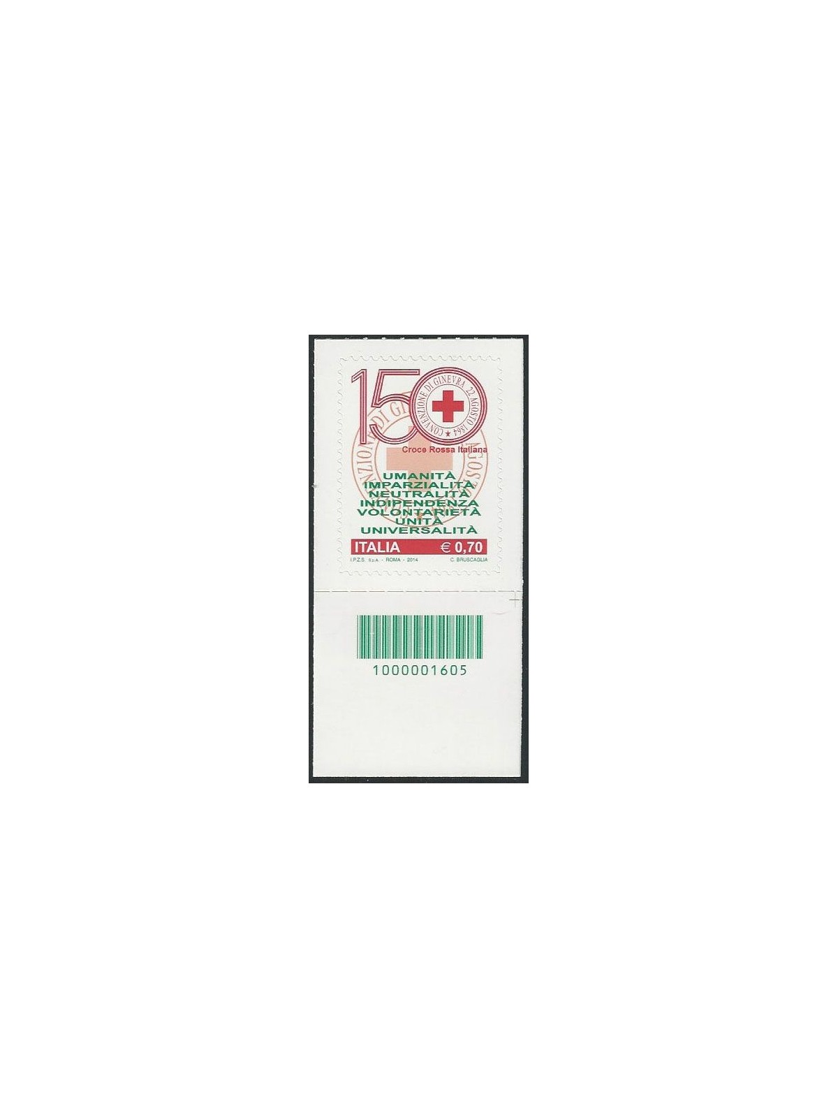 ITALY 2014 Red Cross CB 1605 aid