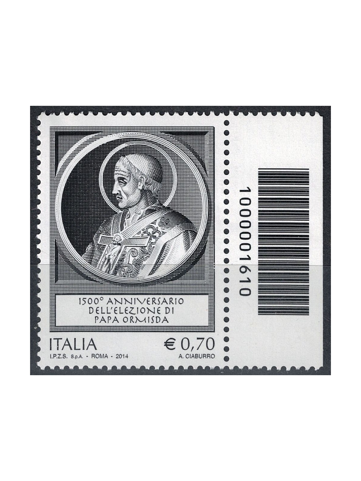 ITALIA 2014 Papa Ormisda CB 1610 dx