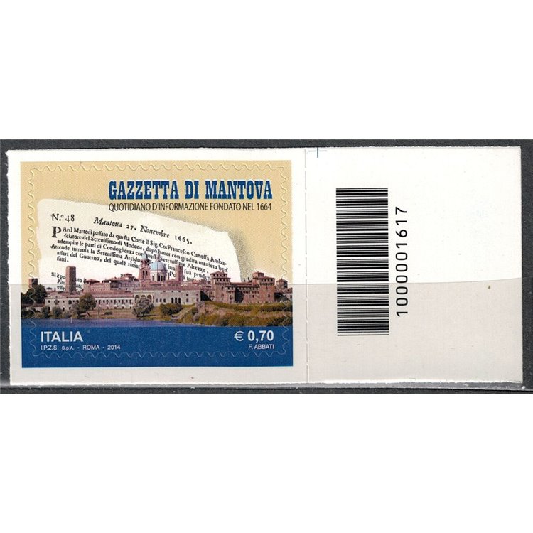 ITALIA 2014 Gazzetta di Mantova CB 1617 asd