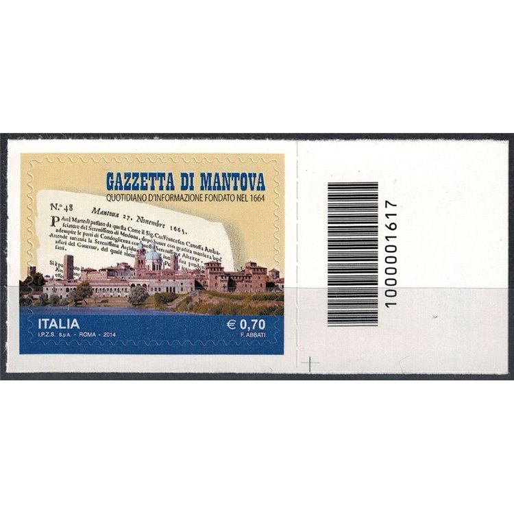 ITALY 2014 Gazzetta di Mantova CB 1617 aid