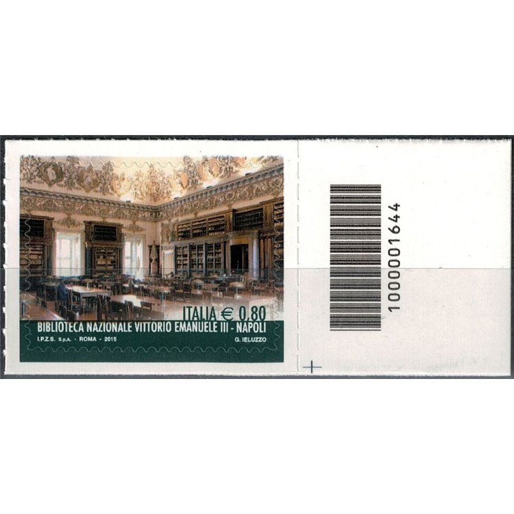 ITALY 2015 Vittorio Emanuele III National Library (Naples) CB 1644 aid