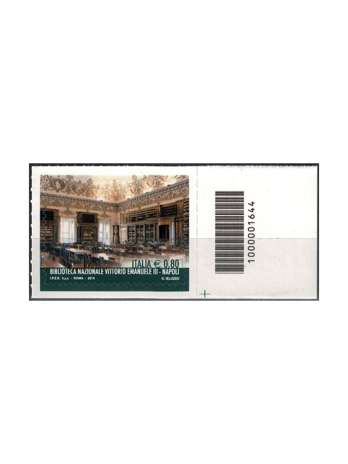 ITALY 2015 Vittorio Emanuele III National Library (Naples) CB 1644 aid