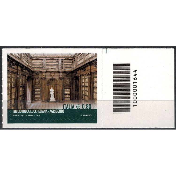 ITALIA 2015 Biblioteca Lucchesiana (Agrigento) CB 1644 asd
