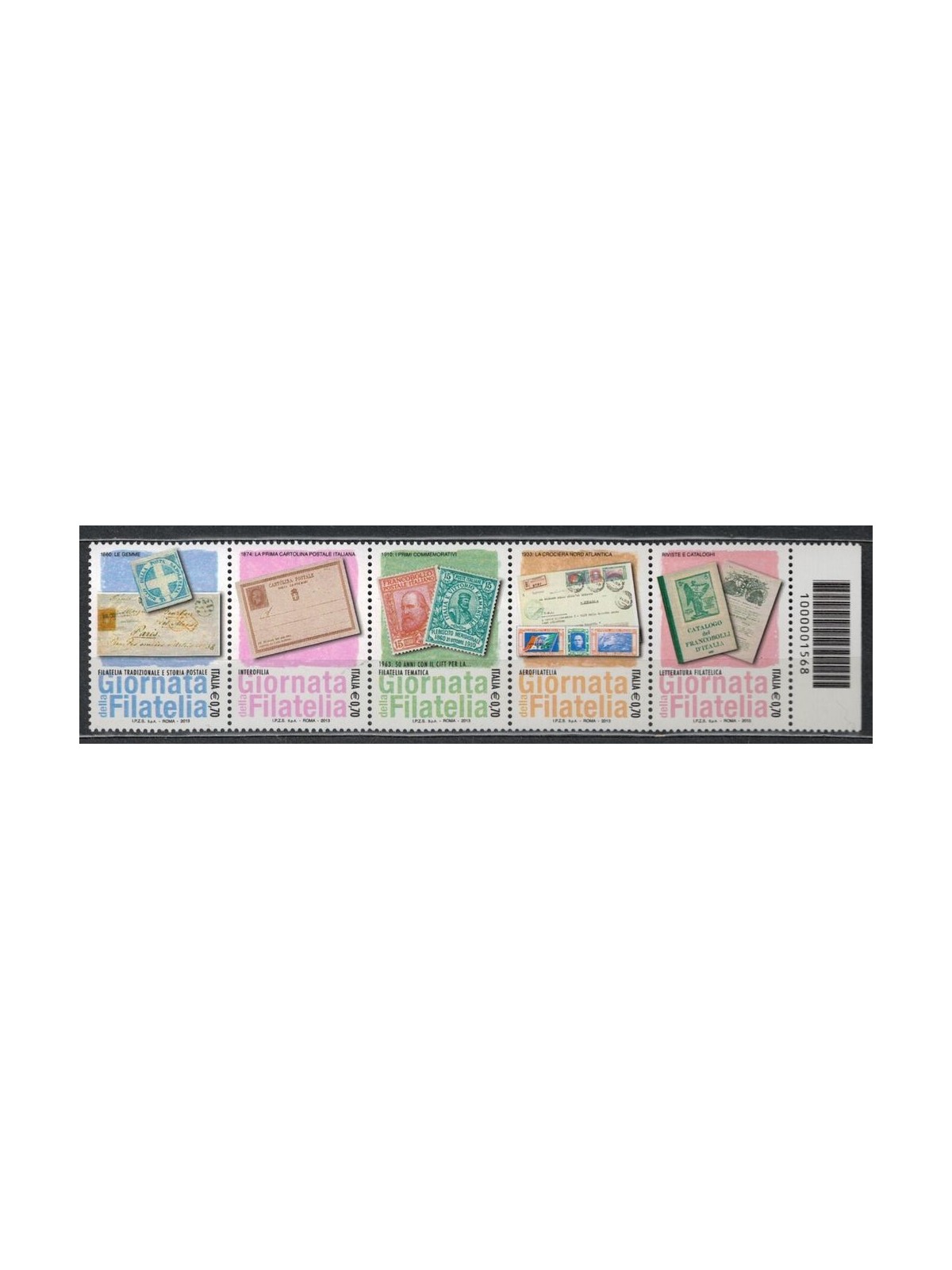 ITALY 2013 Philately Day CB 1568 dx