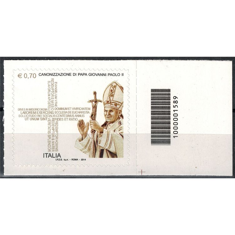 ITALIA 2014 Giovanni Paolo II CB 1589 aid