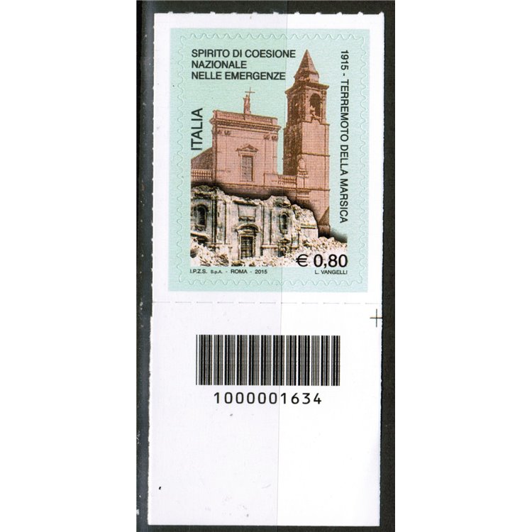 ITALY 2015 Marsica Earthquake CB 1634 aid