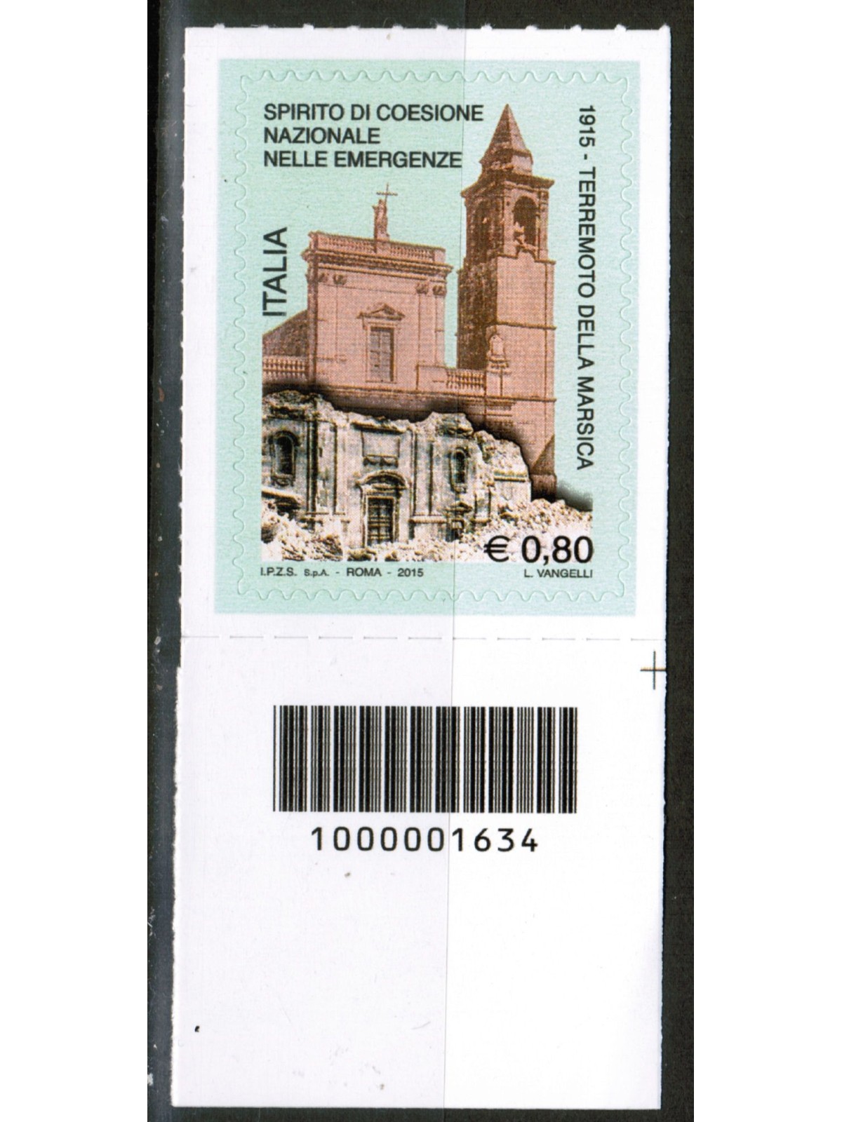 ITALY 2015 Marsica Earthquake CB 1634 aid