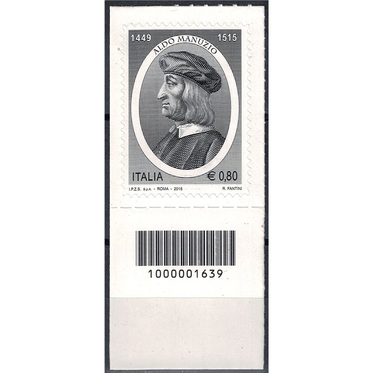 ITALIA 2015 Aldo Manuzio CB 1639 ais