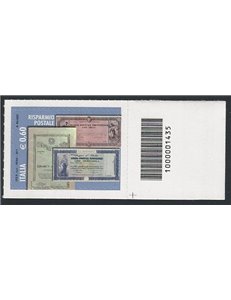ITALIA 2011 Risparmio postale € 0,60 CB 1435 aid