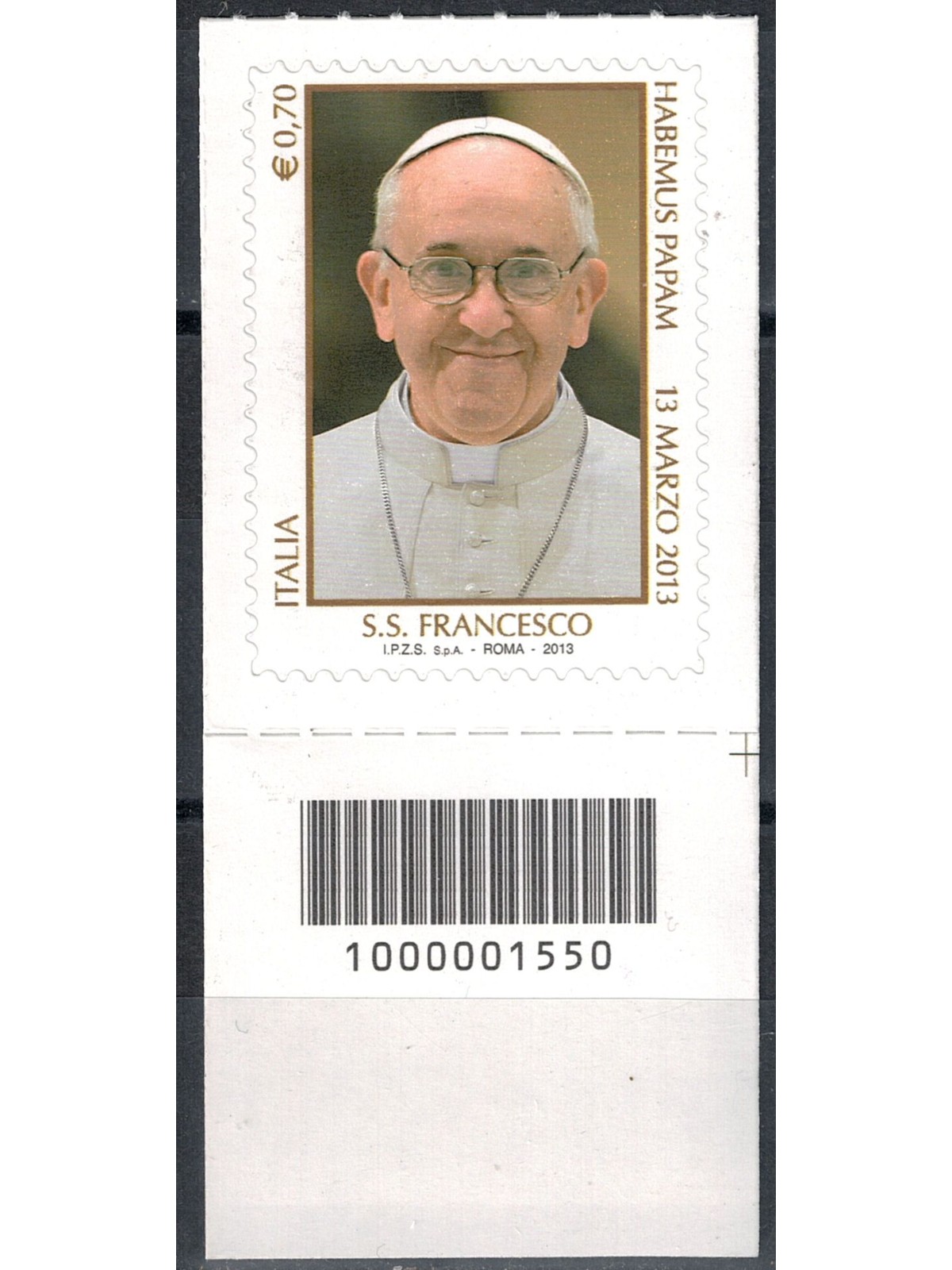 ITALIA 2013 Pontificato di Papa Francesco CB 1550 aid