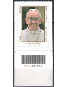 ITALIA 2013 Pontificato di Papa Francesco CB 1550 ais