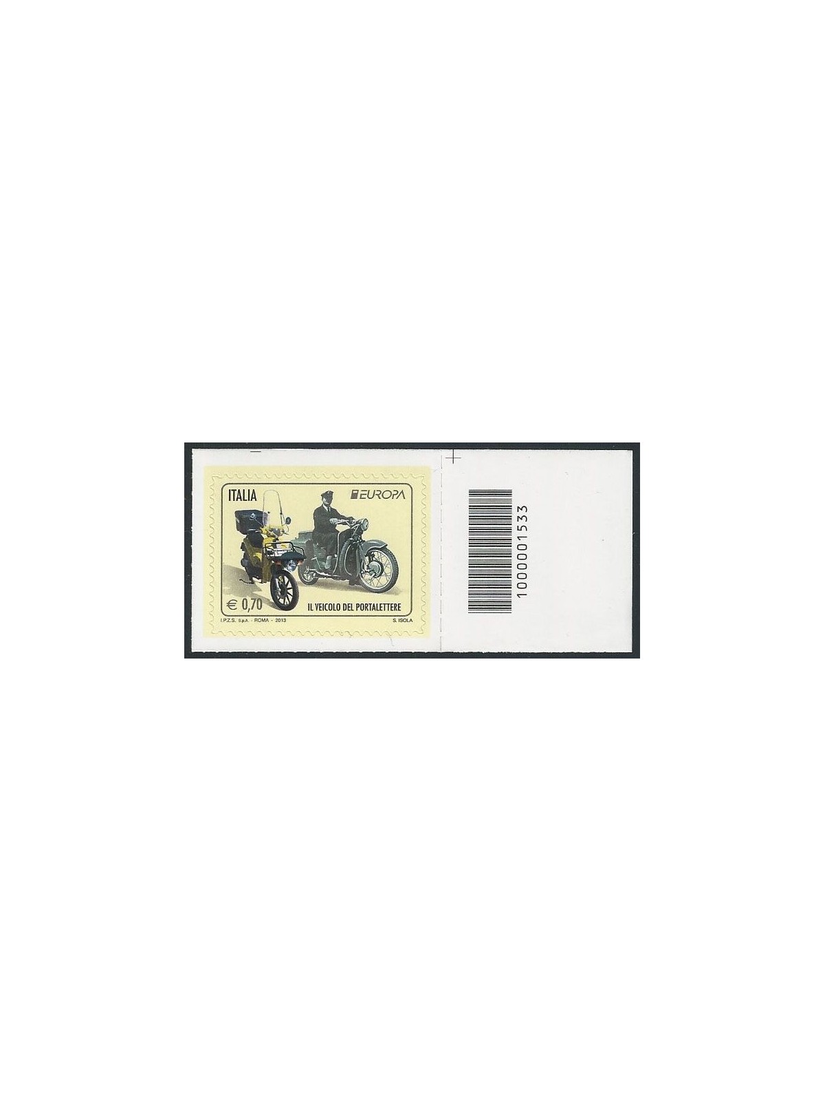 ITALIA 2013 Europa € 0,70 CB 1533 asd