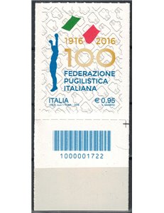 ITALY 2016 Boxing Federation CB 1722 aid