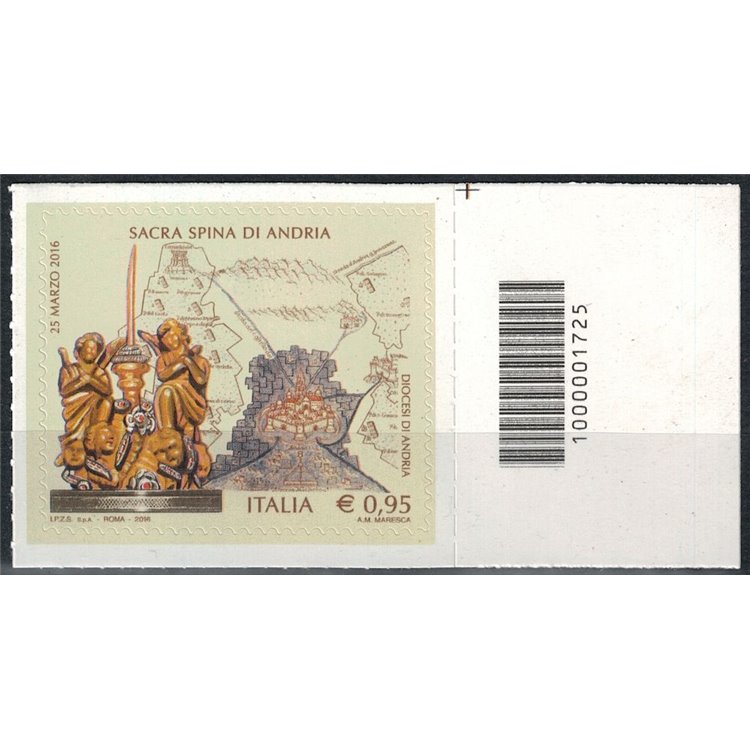 ITALY 2016 Sacred Thorn of Andria CB 1725 asd