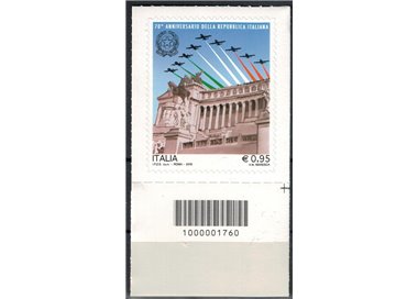 ITALY 2016 Anniversary of the Republic CB 1760 aid