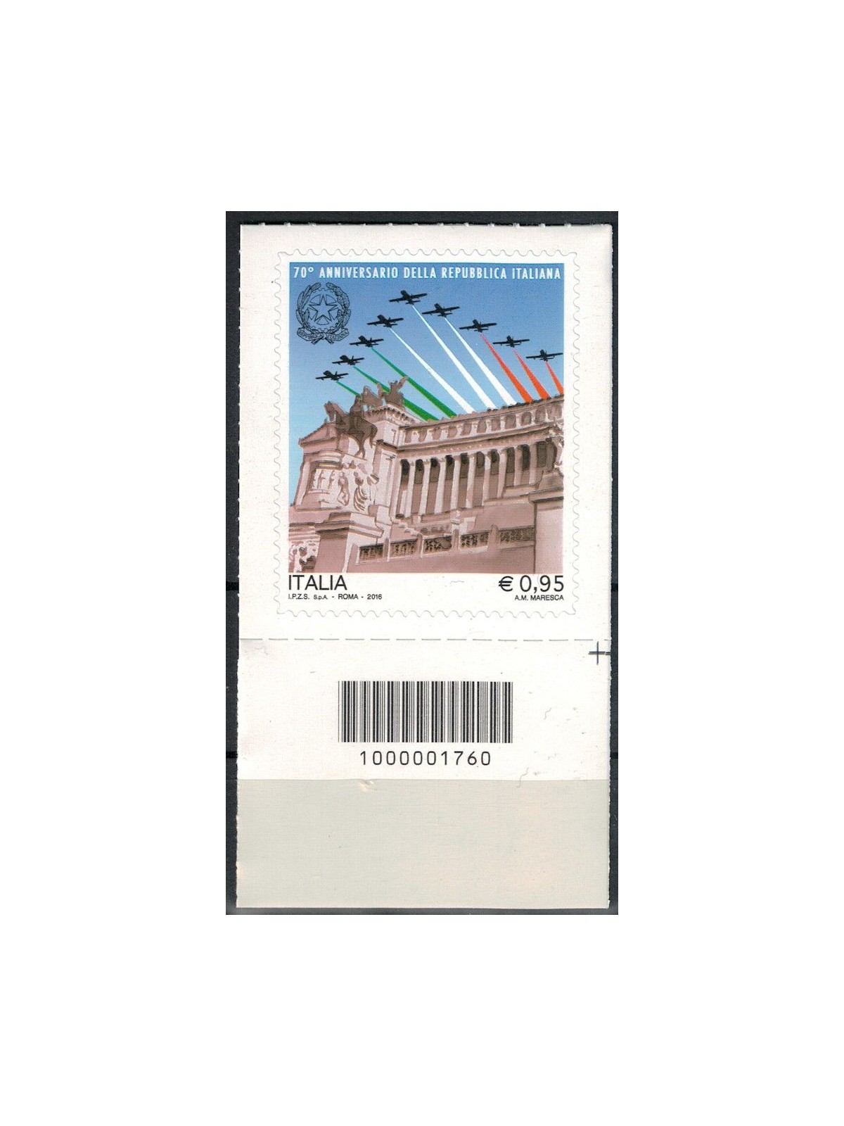 ITALIA 2016 Anniversario della Repubblica CB 1760 aid