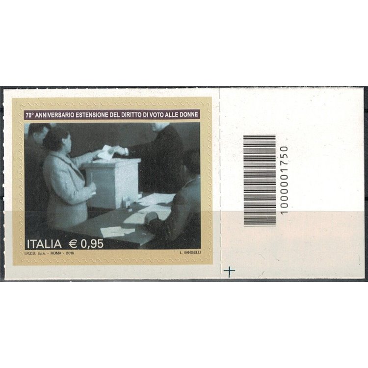ITALY 2016 Women's right to vote CB 1750 aid