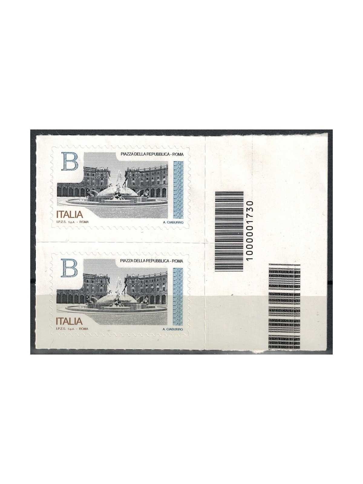 ITALIA 2016 Piazze d'Italia Roma CB 1730
