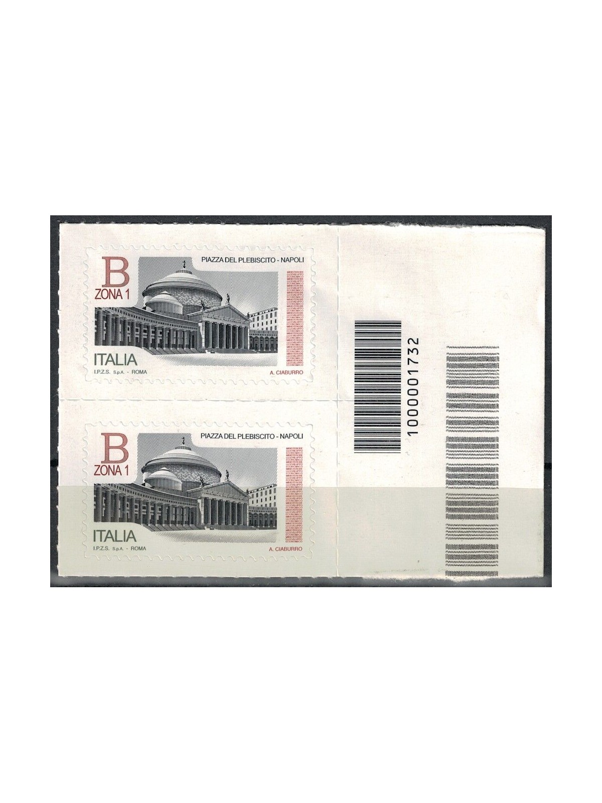 ITALY 2016 Squares of Italy Naples CB 1732