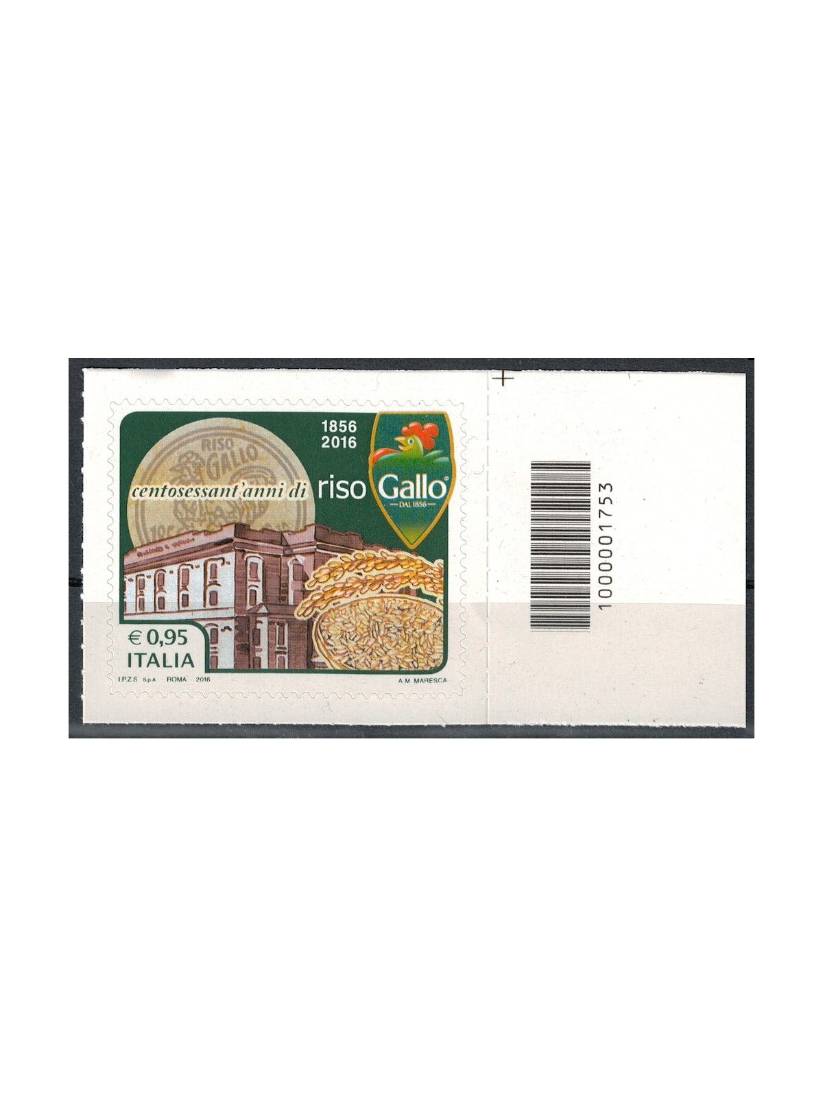 ITALIA 2016 Riso Gallo CB 1753 asd