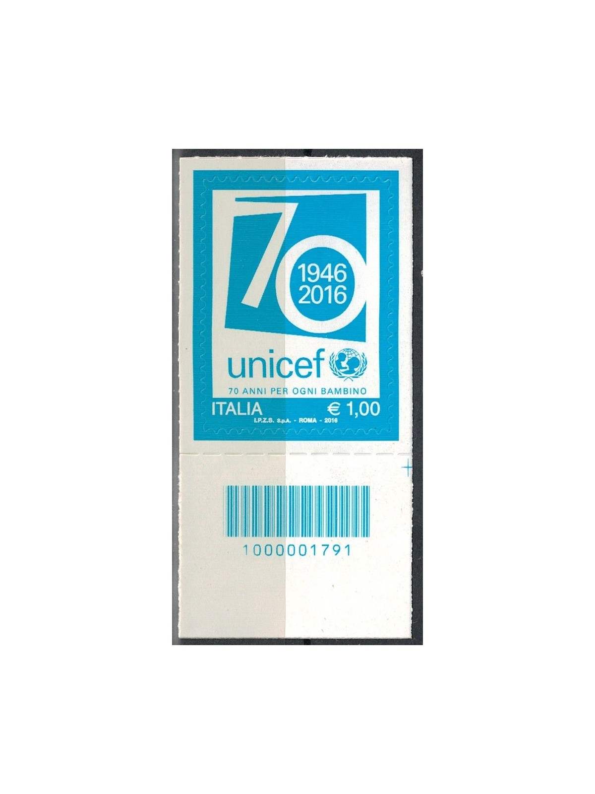 ITALY 2016 Unicef CB 1791 aid