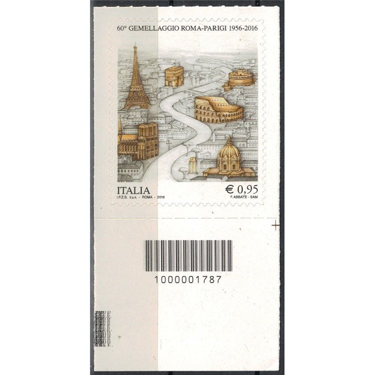 ITALY 2016 Rome-Paris Twinning CB 1787 aid