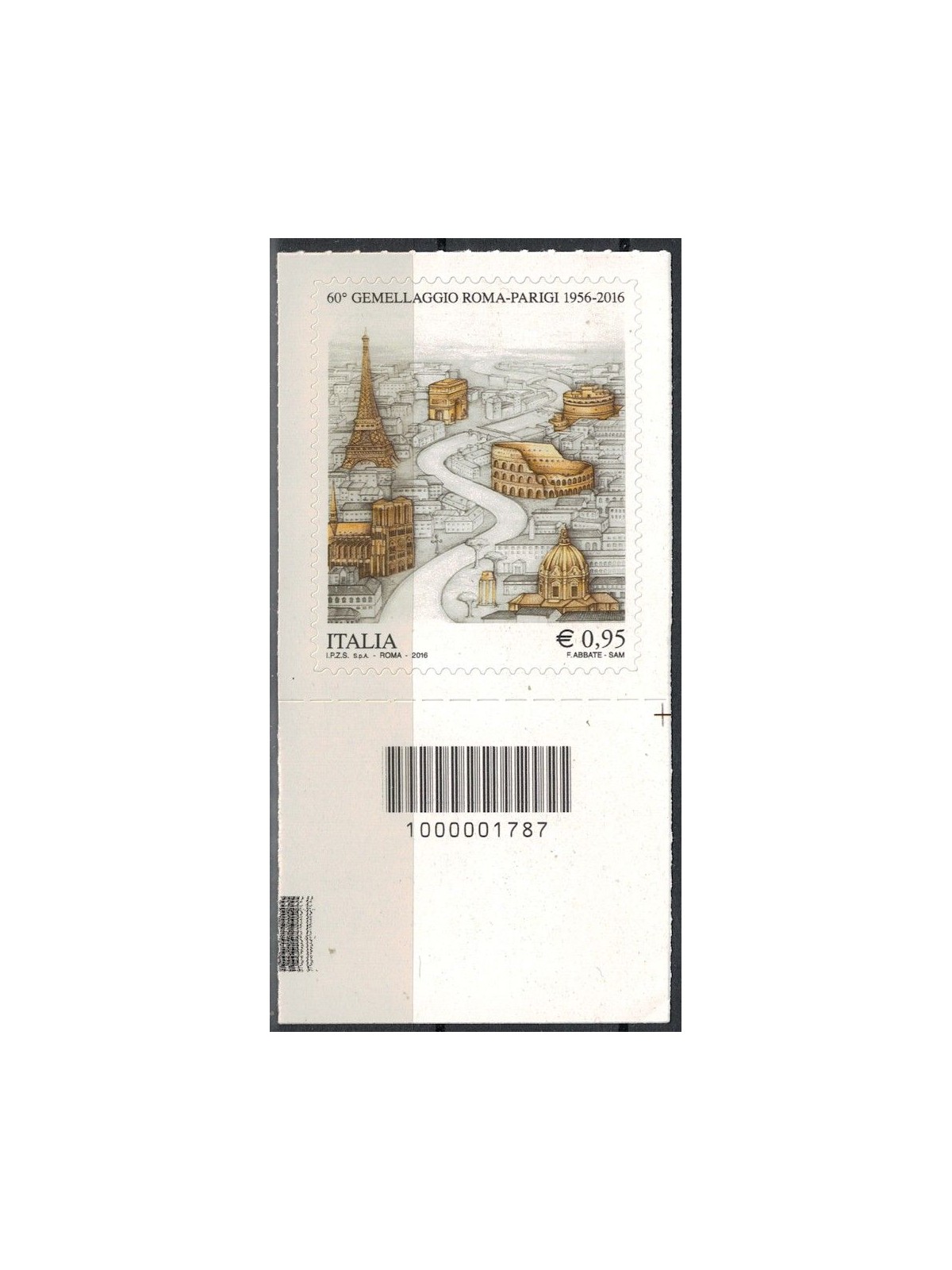 ITALY 2016 Rome-Paris Twinning CB 1787 aid