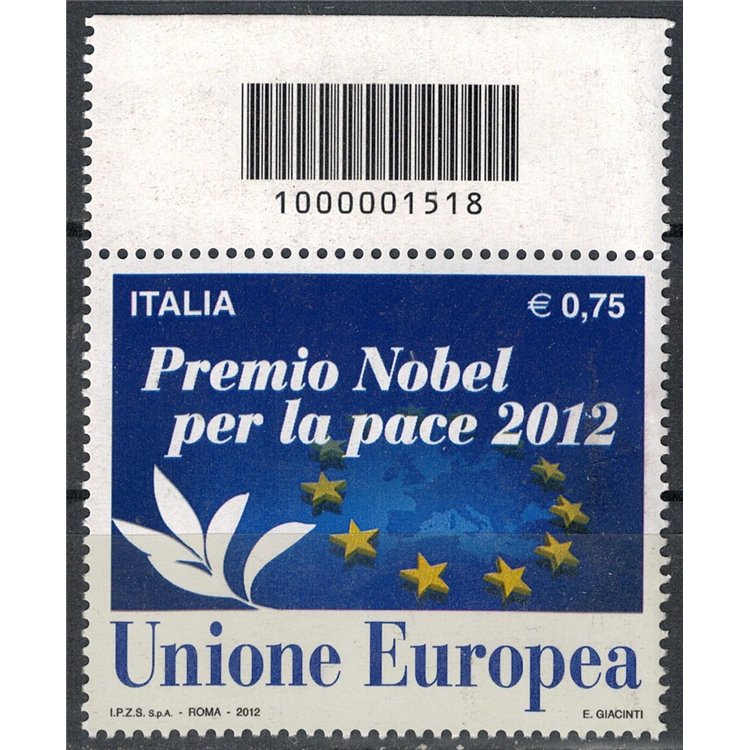 ITALY 2012 Nobel Prize CB 1518 high