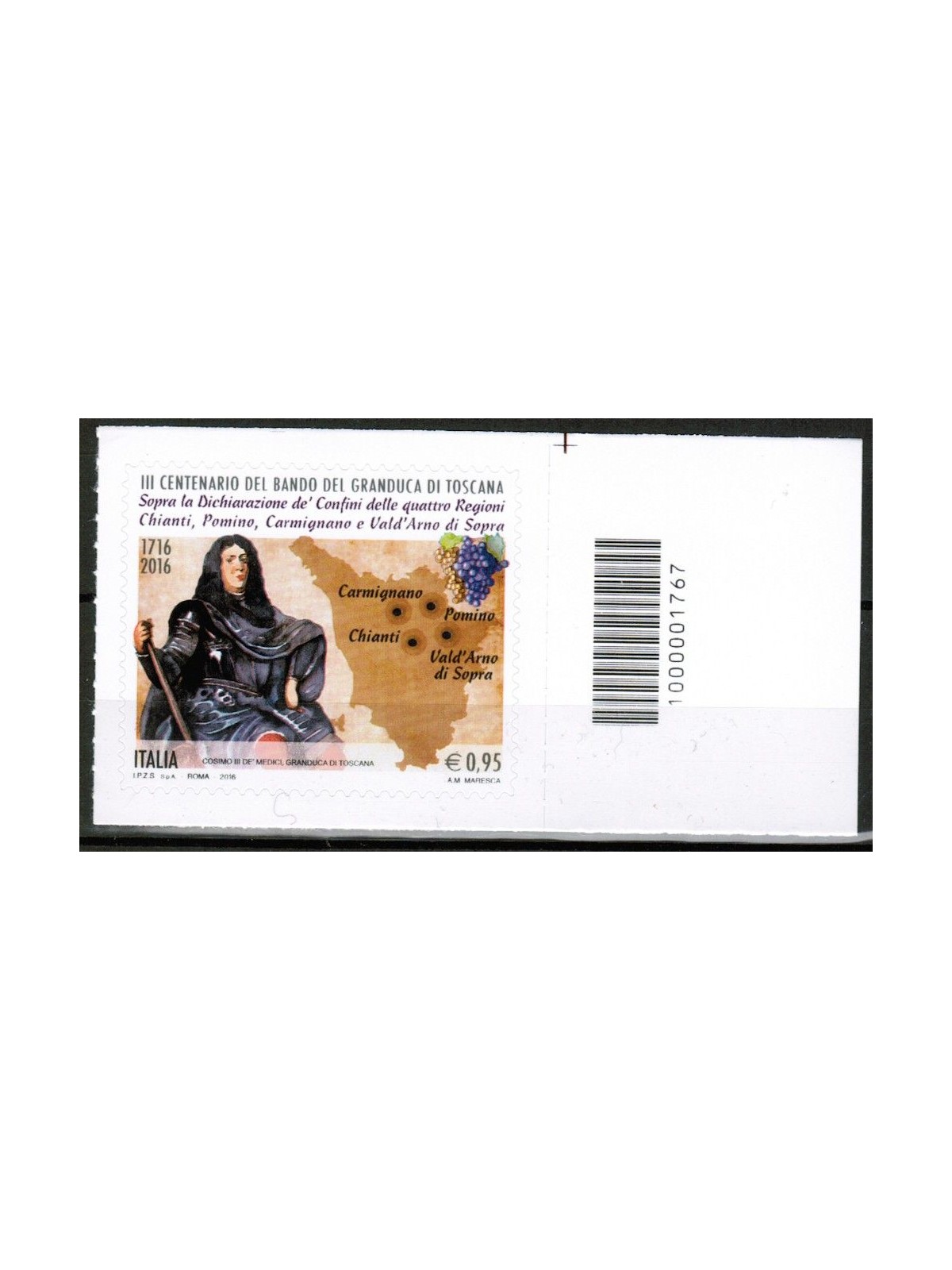 ITALIA 2016 Granduca di Toscana CB 1767 asd