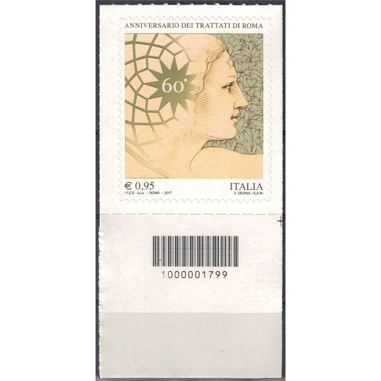 ITALY 2017 Treaties of Rome CB 1799 aid