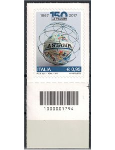 ITALIA 2017 Quotidiano La Stampa CB 1794 aid