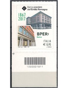 ITALIA 2017 Banca Popolare dell'Emilia Romagna CB 1811 ais