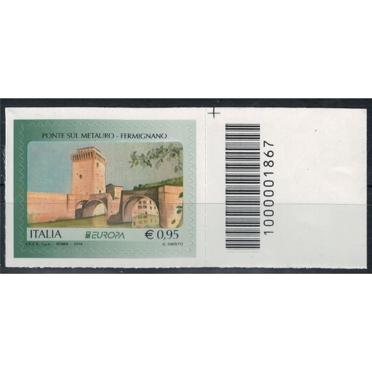 ITALIA 2018 Europa (Ponte sul Metauro) CB 1867 asd
