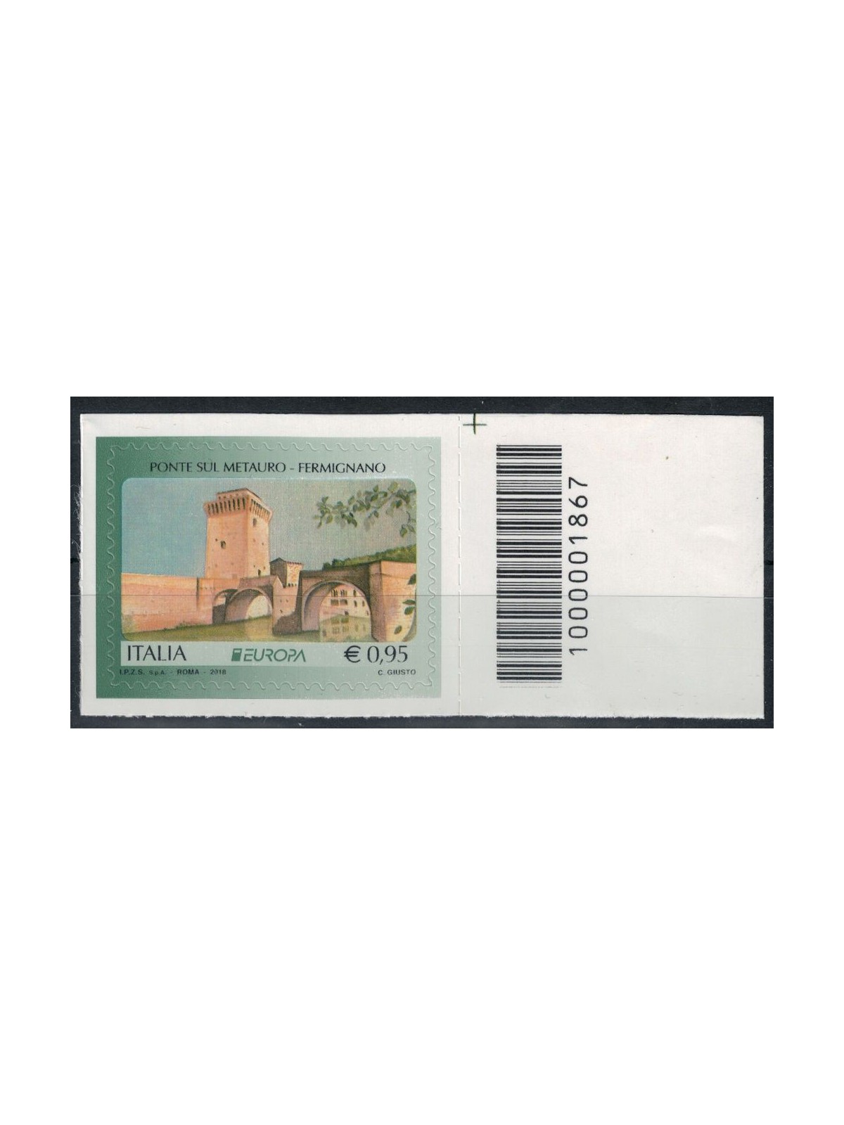 ITALIA 2018 Europa (Ponte sul Metauro) CB 1867 asd
