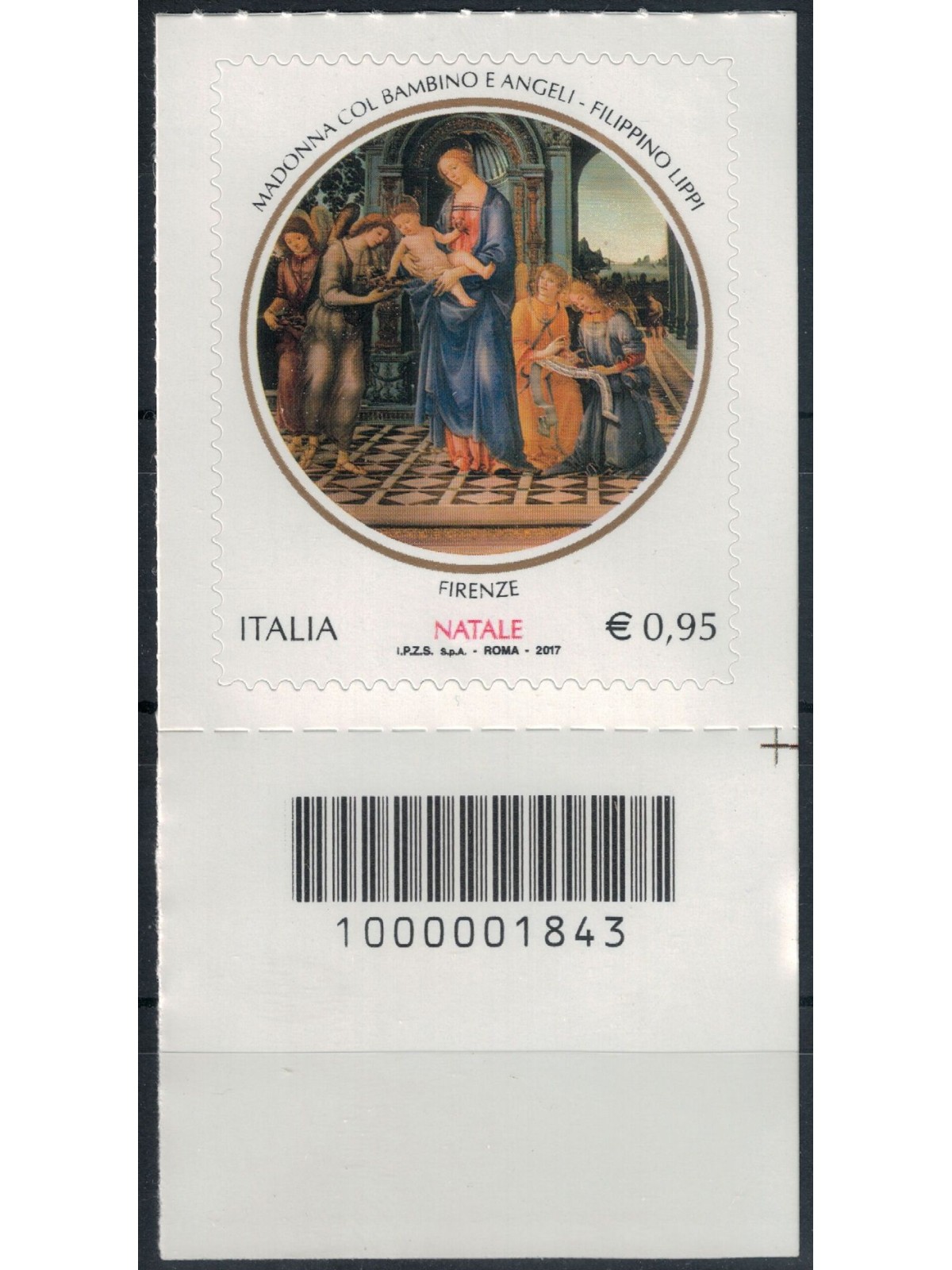 ITALY 2017 Religious Christmas CB 1843 aid
