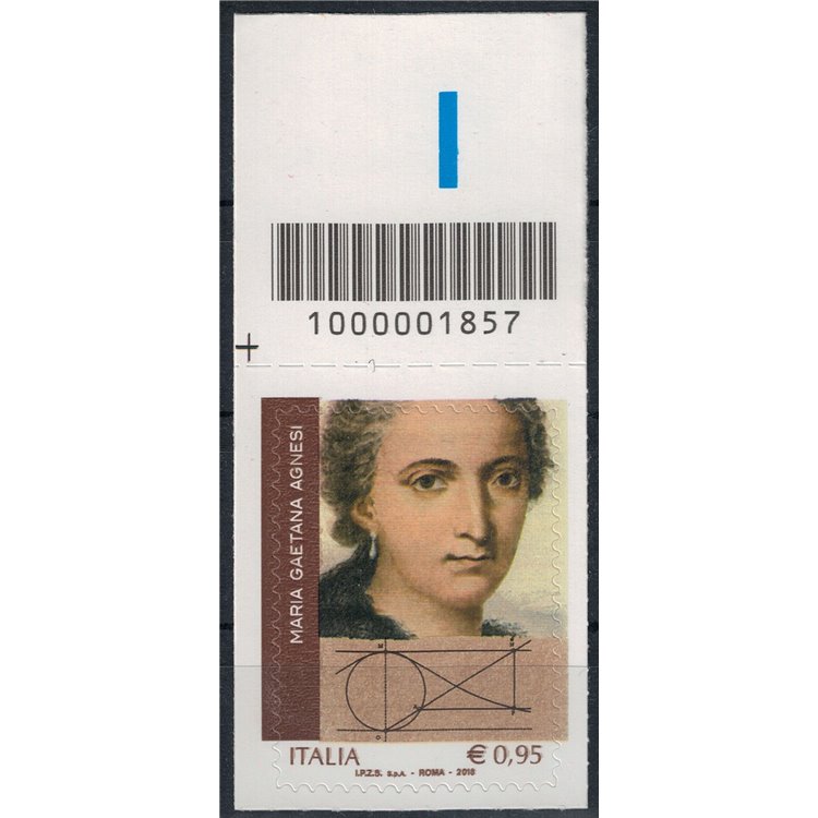 ITALIA 2018 Maria Gaetana Agnesi CB 1857 ass