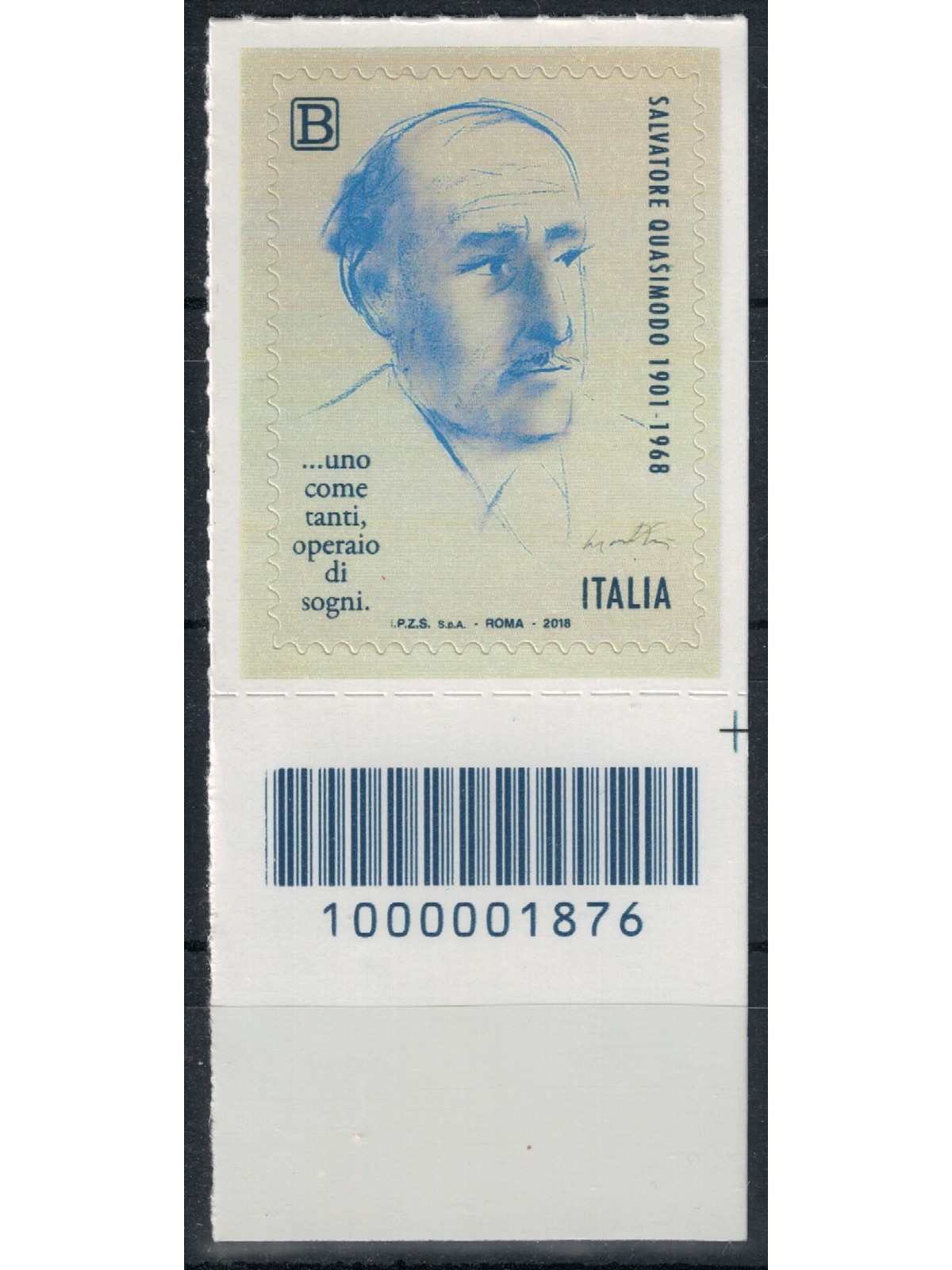 ITALY 2018 Salvatore Quasimodo CB 1876 aid