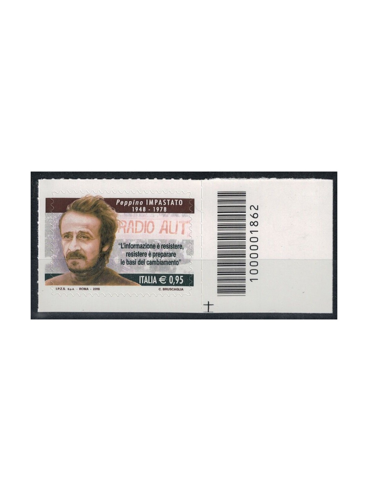 ITALY 2018 Peppino Impastato CB 1862 aid