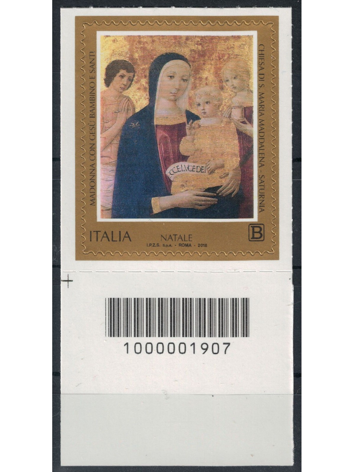 ITALIA 2018 Natale Religioso CB 1907 ais